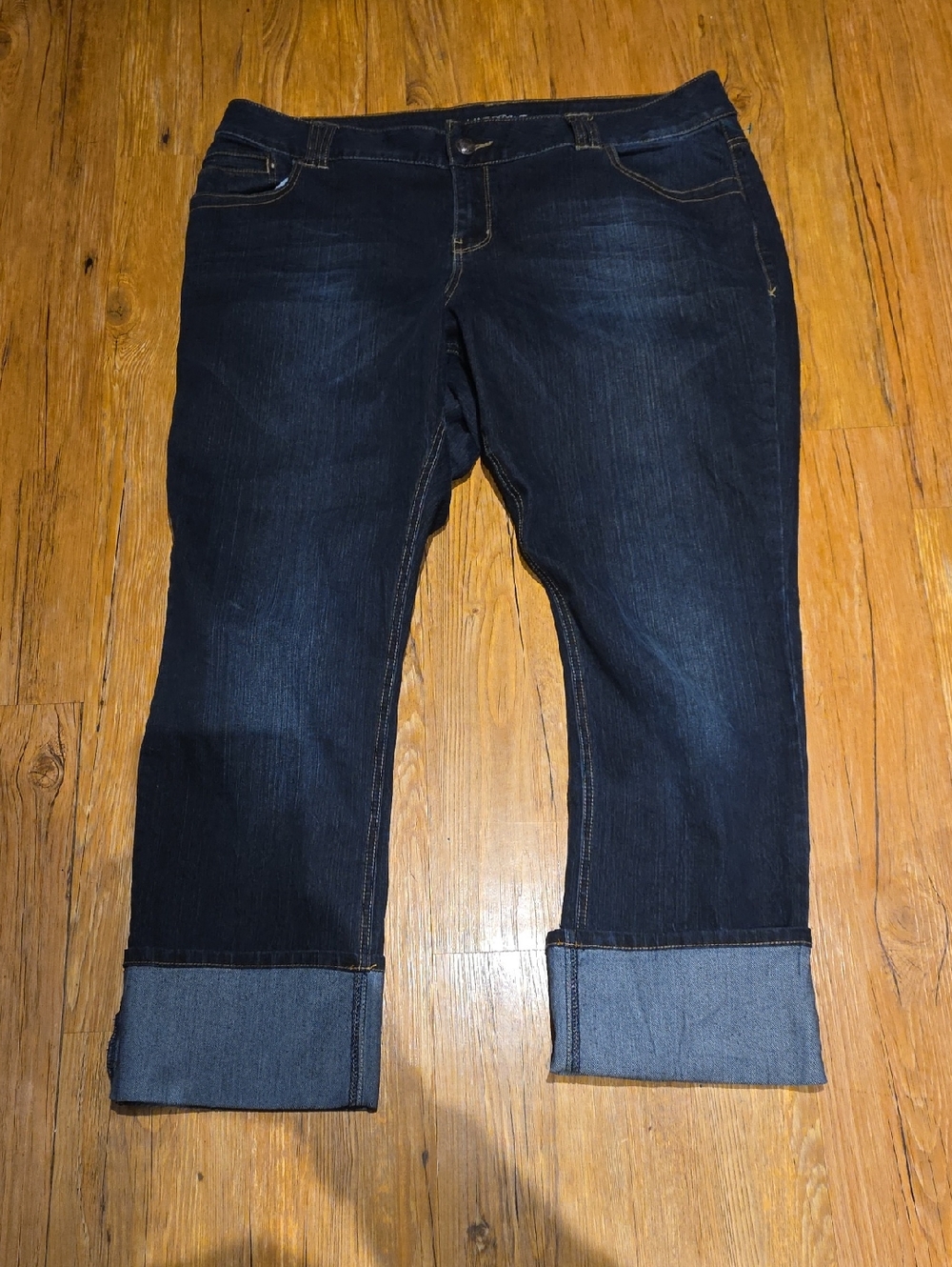 Lane Bryant Dark Blue Cuffed Women's Jeans